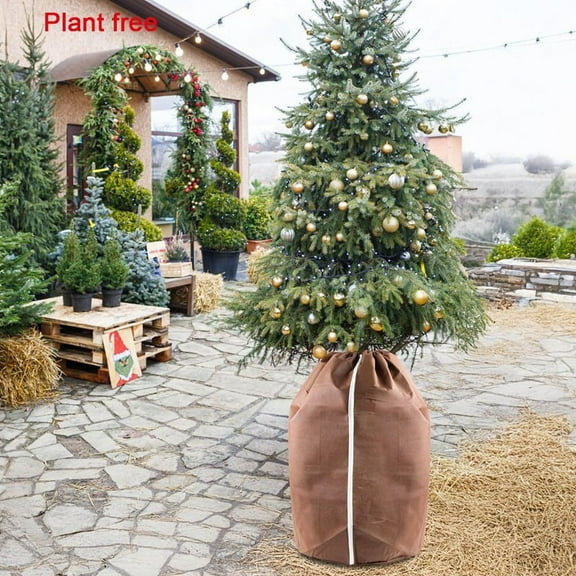 Pot Protector Plants Winter 40 X 40 cm, Thermal Pot Protector for Plants with Zip and Drawstring Protection for Plants