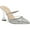 Silver, variant on Womens Silver Glitter Embellished Trim Padded Slip Resistant Gylana Pointed Toe Sculpted Heel Slip On Dress Pumps Shoes 5.5 M
