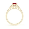 thumbnail image 2 of ANGARA Natural Aeon Vintage Inspired 1.25 ct Ruby Engagement Ring with Milgrain in 14K Yellow Gold for Women (Size-8x6mm) | July Birthstone, Anniversary, Jewelry Gift for Women | Natural Ruby Ring, 2 of 10