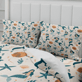 thumbnail image 4 of TeasBank Mermaid Queen Duvet Cover Set Cartoon Mermaid Princess Comforter Cover for Kids Girls Teens Bedroom Decor 1 Quilt Cover with 2 Pillow Cases(No Comforter), 4 of 4
