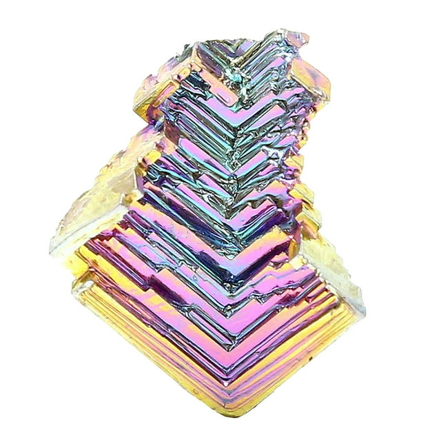 MasteelfCA Natural Bismuth Crystal Colorful Metal Crystal Mineral Crystal Original Stone Crystal Block (2-3 cm Random Pattern)