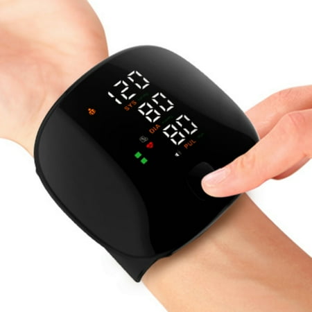 Tyethy Blood Pressure Monitor Rechargeable Wrist Blood Pressure Monitor Kit with Large LED Display and Speaker for Home Use