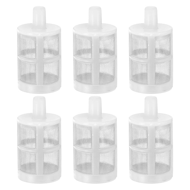 Filtros de Manguera para Hogar Uxcell de 6 Paquetes con Conexión Barbada de 1/2(8mm), Colador de Manguera de Jardín de Acero Inoxidable de Doble Capa de 60 Malla