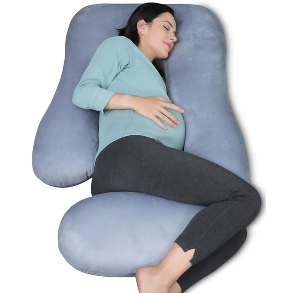 Almohada de embarazo MOON PARK en forma de U para todo el cuerpo, gris