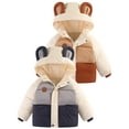 thumbnail image 4 of Baby Boys Girls Coat Toddler Kids Bear Hoods Jacket Lightweight Outerwear, 1-6Y, 4 of 4