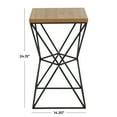 thumbnail image 4 of DecMode 14"W, 24"H Metal Contemporary Accent Table, Black, 1-Piece, 4 of 9