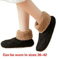 thumbnail image 5 of Knitted Ankle Slipper Socks Thick Fleece Lined Nonslip Grip Socks for Safety, 5 of 21