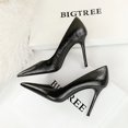 thumbnail image 3 of Zapatos de lujo elegantes de estilo banquete para mujer, tacones finos, boca ultra baja, puntiagudos, altos, para boda, sexys, 3 of 5