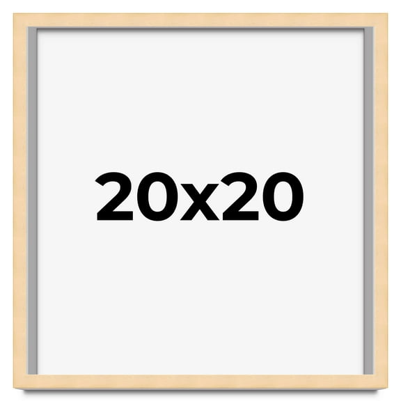 20x20 Shadow Box Frame Brown | 0.875 Inches Deep Real Wood Contemporary Shadowbox Display Frame |