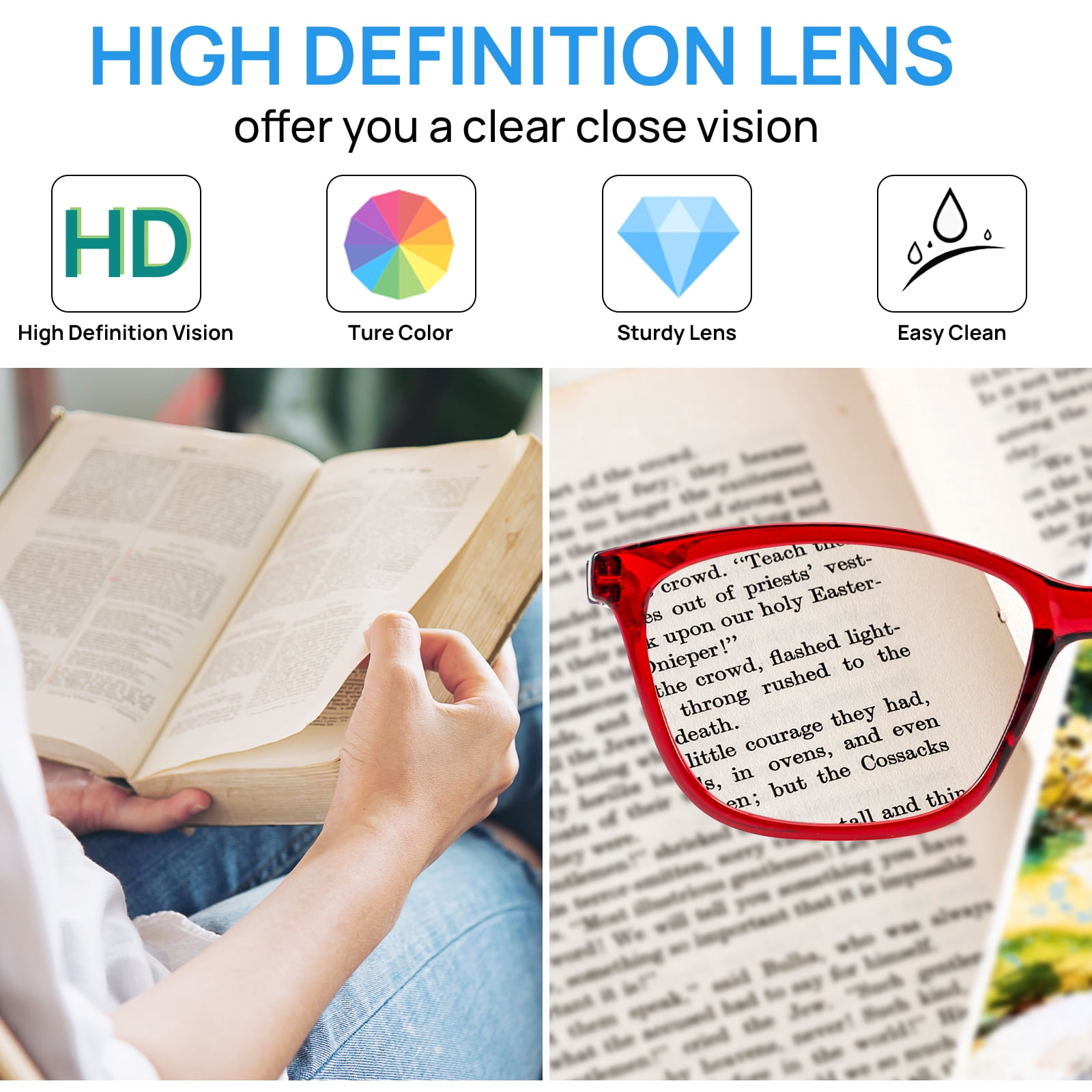 WEMOOTANTS 3 Packs 1.25 Reading Glasses for Women Red Readers with Spring Hinges 1.0 1.25 1.5 1.75 2.0 2.25 2.5 2.75 3.0 3.5 4.0 5.00 6.00