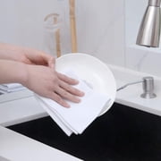 Clwellge 100% Cotton Dishcloths for Washing Dishes,Absorbent Reusable Dish Rags for Drying and Cleaning,8-Pack, 10 x 11, White
