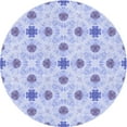 thumbnail image 1 of Ahgly Company Indoor Square Patterned Heavenly Blue Area Rugs, 3' Square, 1 of 6