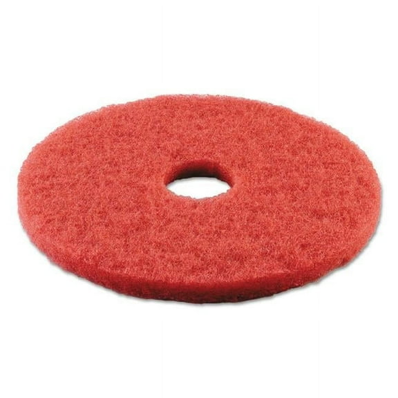 15 in. dia Standard Buffing Floor Pads - Red - 5 per Case