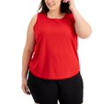 thumbnail image 2 of IDEOLOGY Womens Red Moisture Wicking Sleeveless Scoop Neck Tank Top Plus 3X, 2 of 2