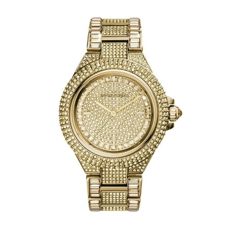Michael Kors Women's Camille Crystal Gold-Tone Stainless Steel Watch
