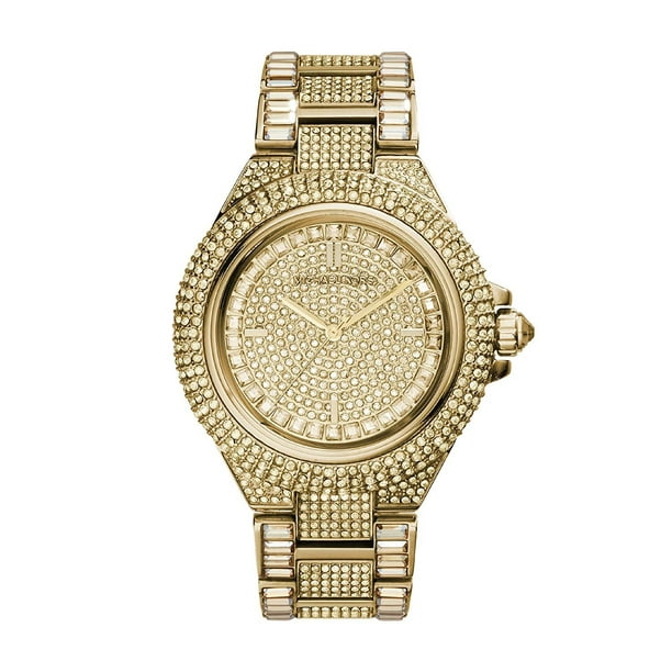 Temerity Transportere Narkoman Michael Kors Women's Camille Crystal Gold-Tone Stainless Steel Watch MK5720  - Walmart.com