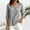 Gray, variant on Yrmaups Loose Fit 3/4 Sleeve Blouse for Women, Casual Round Neck Pullover Top, Soft Solid Tshirt for Summer Daily Office Travel Wear, Navy M