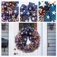 thumbnail image 7 of July 4th Wreath Americana Patriotic Wreath Handcrafted Memorial Day Wreath Festival Garland for Front Door Independence Day Wreath for Wall Home Decor, 7 of 7