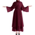 thumbnail image 4 of Abayas Robe Musulmane pour Femmes à Manches Longues Abaya Islamique Aïd Dubaï Caftan Robes Moyen-Orient Robe de Prière Robe en Mousseline, 4 of 7