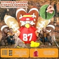 thumbnail image 3 of 8ft Long Football Party Decorations Blow up Turkey No.87, Thanksgiving Football Turkey Inflatable,Football Mascot Inflatables with Built-in LED Lights for Outdoor Garden Lawn Decor, 3 of 11