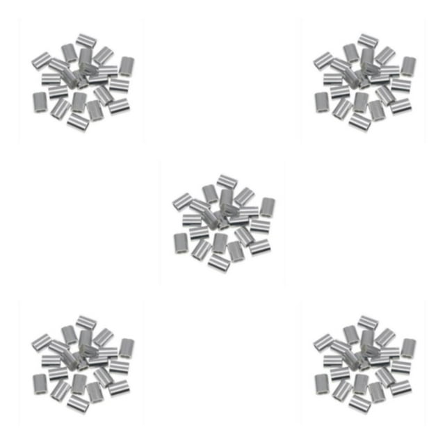 Youkk 100pcs/set Precise And Secure Aluminum Crimping Loop Sleeve Clips For Precise 5Set