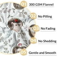 thumbnail image 4 of Hedgehog Blanket Gifts - 50x40 Inches Cute Throw Blanket for Girls, Boys - White Soft Fuzzy Blankets for Crib, Couch & Travel, 4 of 6