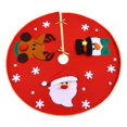 thumbnail image 2 of Non Woven Red Christmas Tree Skirt Old Man Snowman Deer Tree Skirt Christmas Tree Ornaments Christmas Gift Size 39 Inches, 2 of 7