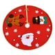 thumbnail image 2 of xihome Falda roja para rbol de Navidad de 39 pulgadas con estampado de ciervos y muñecos de nieve, tela no tejida, decoracin navideña para fiestas en el hogar., 2 of 7