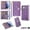 Purple, variant on TECH CIRCLE Cute Shiny Flip Wallet Case with Wrist Strap for Galaxy S25 Ultra (2025 Release) 6.9", Built-in Stand, 9 Card Slots, Zipper Pocket, PU Leather Protective Lightweight Cover, Skyblue