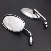10mm Clockwise Big Oval Side Rear view Rearview Mirror Motorcycle Street Bike Cruiser Chopper Bobber Nake Bike CB VN VT