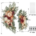 thumbnail image 3 of Ting's time Wedding Arch Flowers Set of 2 Flower Swag Arrangements Burnt Orange Wedding Welcome Signs Terracotta Flowers for Wedding Ceremony and Reception Backdrop, 3 of 6