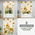 thumbnail image 3 of Tie Up Curtains for Windows Bee Sunflower Valance Adjustable Balloon Curtain Farmhouse Floral Linen Tie Up Shades for Kitchen Living Room Bedroom Privacy Curtain Drape 34x45 Inch, 3 of 9