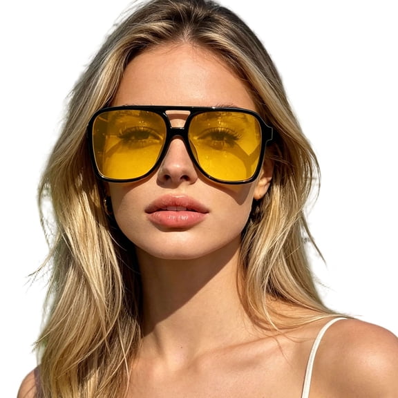 SRZYMJ Retro Eye Sunglasses, Oversized Non-Polarized UV Protection Shades for Men & Women