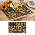 thumbnail image 6 of Yellow Sunflowers Placemats Set of 12 Western Star Brown Farmhouse Plaid Place Mats Indoor Wipeable Table Mats Washable Cloth Dining Table Placemats for Kitchen Holiday Party Home Decor 13x19 Inch, 6 of 9