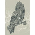 thumbnail image 2 of Caldwell, Rachel 11x14 White Modern Wood Framed Museum Art Print Titled - Owl King, 2 of 4