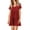 Wine Red, variant on Fantaslook Summer Dresses for Women V Neck Casual Loose Flowy Swing Shift Dress