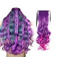 thumbnail image 1 of Lace Front Wigs Human Hair 12 Colors Wig Long Curly Chemical Fiber Ponytail With Color Gradient For Women, 1 of 3