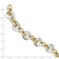 thumbnail image 3 of FB Jewels 14K Two Tone Gold Polished Fancy Link Bracelet, 3 of 3