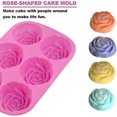 thumbnail image 5 of Moldes de silicona con forma de flor de rosa, molde de silicona 3D de 2 piezas, moldes de jabón de silicona con flores, moldes con forma de flor de silicona, para hacer puddi de ge, 5 of 5