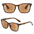 thumbnail image 7 of KOOSUFA Classic Retro Reading Sunglasses +1.0 Sun Full-lense Readers Rectangular Eyeglasses UV400 Protection UV Resistant Outdoor Eyewear for Men Women Tortoiseshell Brown, 7 of 7
