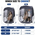 thumbnail image 3 of Sports Tent Pop Up Pod, 2 Person Portable Weather Tents Sports Pod for Cold Day, Waterproof Windproof Rain Pod, Instant Shelter for Soccer, Baseball, Fishing, 3 of 9