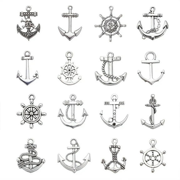 U8MO 38~40pc/100g Tibetan Silver Alloy Pendants Mini Metal Dangle Charm Craft 17~30mm