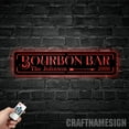 thumbnail image 2 of Craftnamesign Custom Bourbon Bar Metal Sign LED Light, Bar Wall Decor, Bar Sign, Pub Sign, 2 of 5