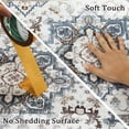 thumbnail image 6 of Hasoo Machine Washable Large Area Rug 8' x 10' Vintage Rug for Living Room Low Pile Non-Slip Indoor Carpet for Bedroom, Gray/Brown, 6 of 6