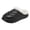 Black, variant on Womens Mens Fuzzy Chunky Clogs Garden Shoes with Fleece Lined Winter Warm Platform Cloud House Slippers Indoor Outdoor Non Slip Nursing Work Slip on Backless Ankle Booties
