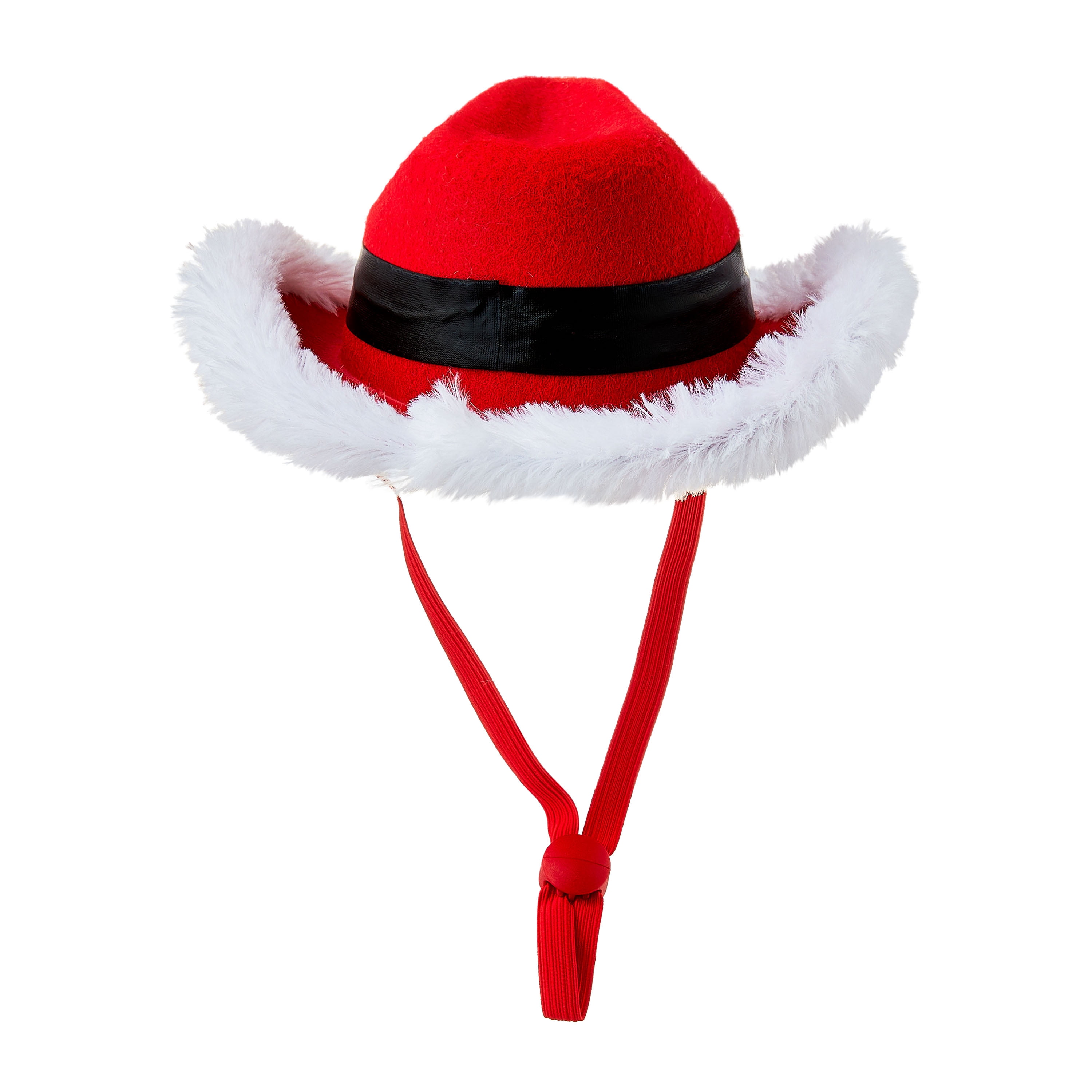 Vibrant Life Holiday Pet Santa Cowboy Hat for Dogs, Red, Medium/Large