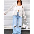 thumbnail image 2 of Women's Long Sleeve Cardigan Tie Front V Neck Crochet Lightweight Shrug Sweaters for Dresses Knit Top, 2 of 6