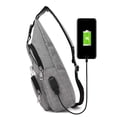 thumbnail image 6 of Spencer Men Crossbody Chest Backpack Messenger Shoulder Sling Bag Daypack with USB Charging for Travel (6.3*2.7*12.6inch, Black), 6 of 9
