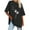 Black, variant on WREESH Women's Oversized T-Shirts Casual Round-Neck Printed Loose Short Sleeve Blouse Gray
