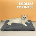 thumbnail image 6 of Self Warming Cat Bed for Indoor Fluffy Self Heating Pet Pad with Washable Cover Non Slip Dog Bed for Small Dogs, Dark Gray, 29*19, 6 of 8